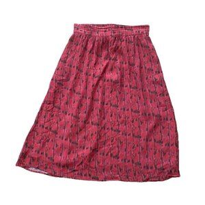 Porridge Anthropologie Skirt Women’s Medium Red Floral Lined Tie Belt Pockets